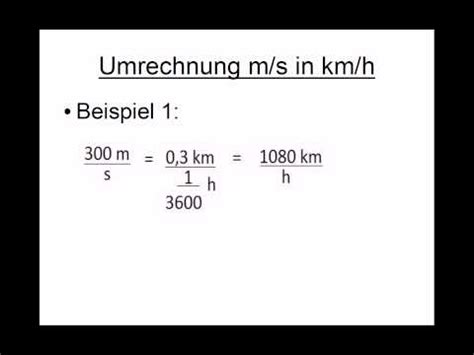 Formeln zur Umrechnung von Meilen in km/h