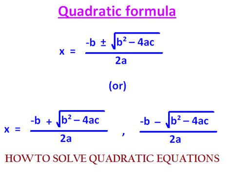 Formula Method: