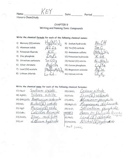 Formula Of Ionic Compound Lab Answer Key Kindle Editon