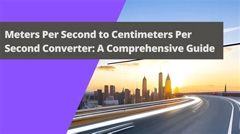 Formula for Converting Centimeters to Meters: A Comprehensive Guide