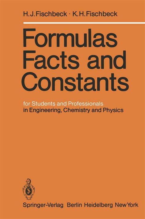 Formulas, Facts and Constants for Students and Professionals in Engineering, Chemistry, and Physics Epub