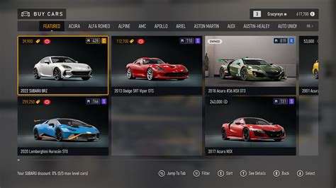 Forza Motorsport 5 List of Cars