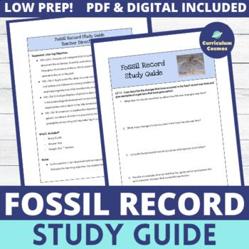 Fossil Record Study Guide Answer Key Doc