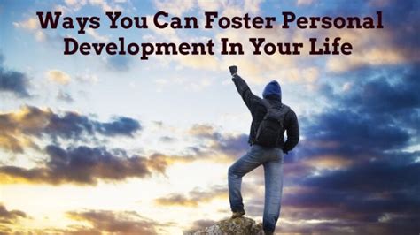 Foster personal growth and well-being: