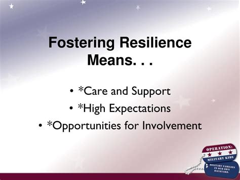 Foster resilience: