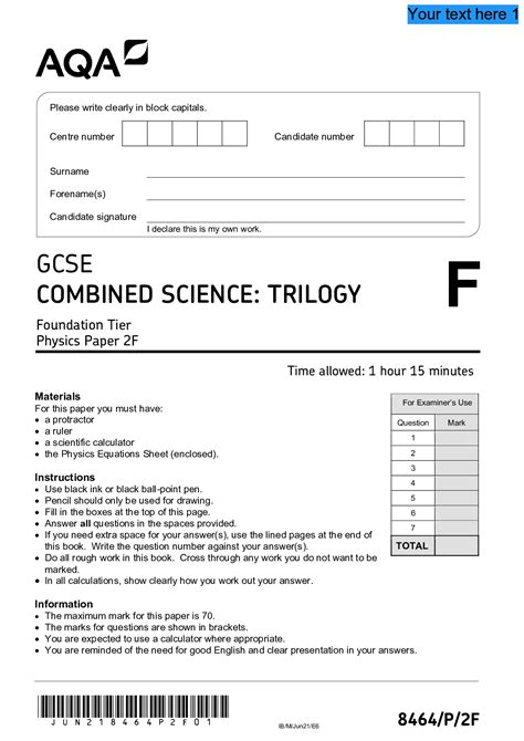 Foundation Tier 14 June 2013 Answers Doc