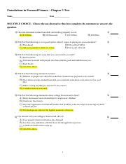 Foundations In Personal Finance Chapter 5 Test Answers Epub