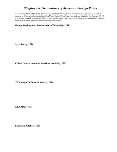 Foundations Of American Foreign Policy Worksheet Answers Part B Epub