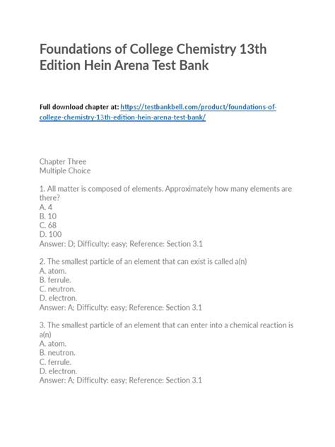 Foundations Of College Chemistry 13th Edition Pdf Epub
