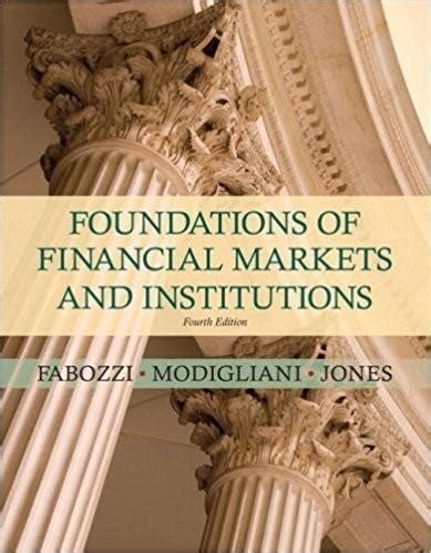 Foundations Of Financial Markets Institutions Solutions Epub