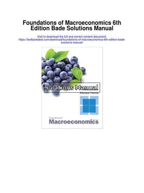 Foundations Of Macroeconomics 6th Edition Solution Manual Kindle Editon