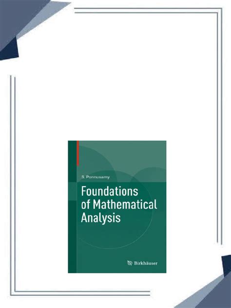 Foundations Of Mathematical Analysis Solutions PDF