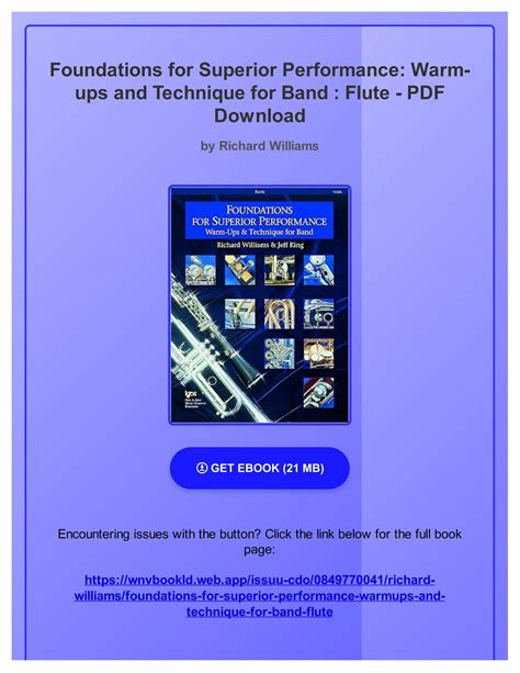 Foundations for Superior Performance Warm-Ups and Technique for Band Conductor Score PDF