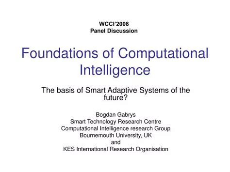 Foundations of Computational Intelligence Doc