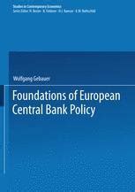 Foundations of European Central Bank Policy PDF