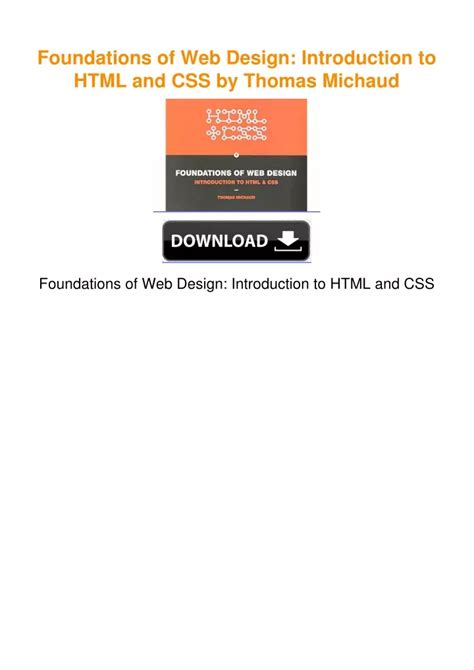 Foundations.of.Web.Design.Introduction.to.HTML.CSS Ebook Doc