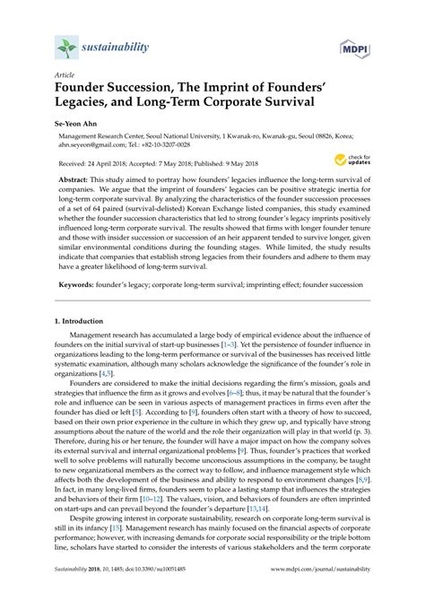 Founders and Legacies