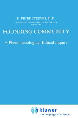 Founding Community A Phenomenological-Ethical Inquiry Doc