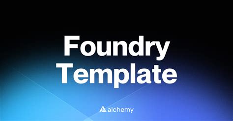 Foundry Template