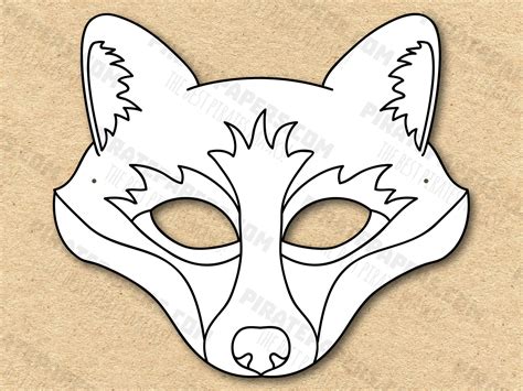 Fox Mask Printable