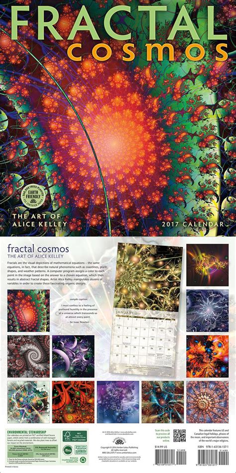 Fractal Cosmos 2017 Wall Calendar Kindle Editon