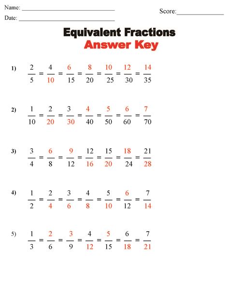 Fraction Test With Answers Doc