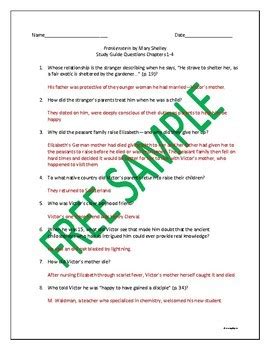 Frankenstein Masterprose Study Questions And Answers Epub