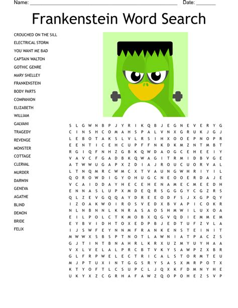 Frankenstein Vocab Word Search Answers Kindle Editon