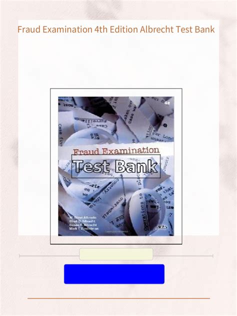 Fraud Examination Albrecht 4th Edition Solutions Epub