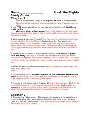 Freak The Mighty Study Guide Answers Reader