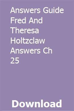 Fred Theresa Holtzclaw Guide Answers 45 Epub