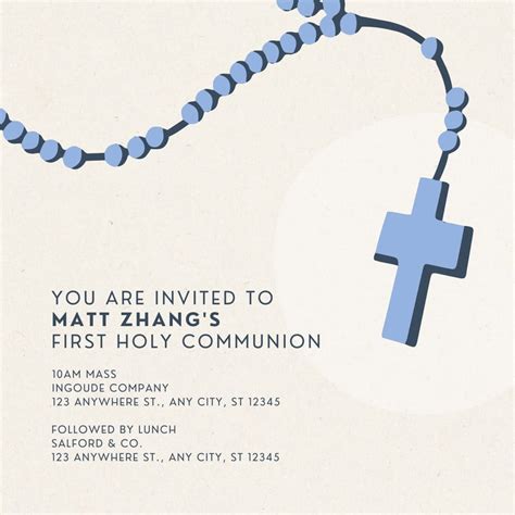 Free 1st Communion Invitation Templates