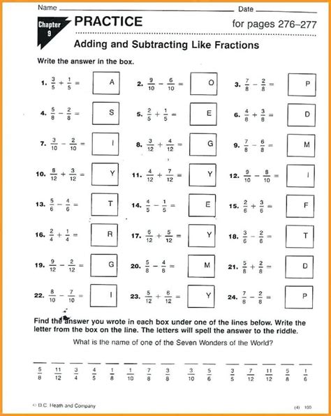 Free 7th Grade Math Worksheets With Answer Keys Kindle Editon