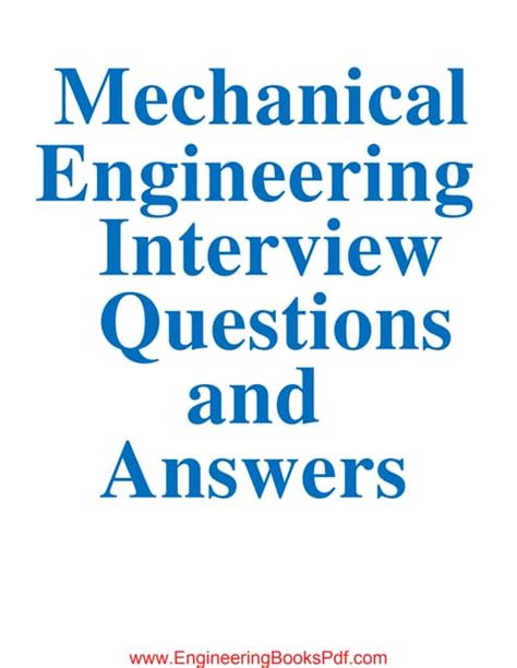 Free Answers To Mechanical Questions Reader