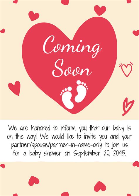 Free Baby Announcement Template