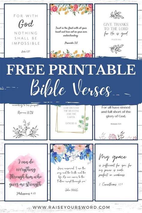 Free Bible Verse Printables