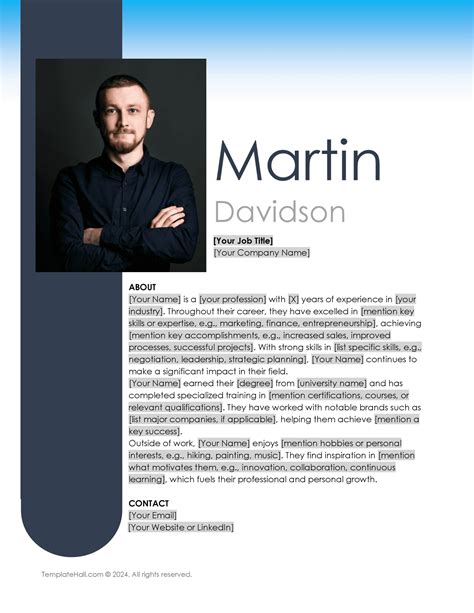 Free Biography Template