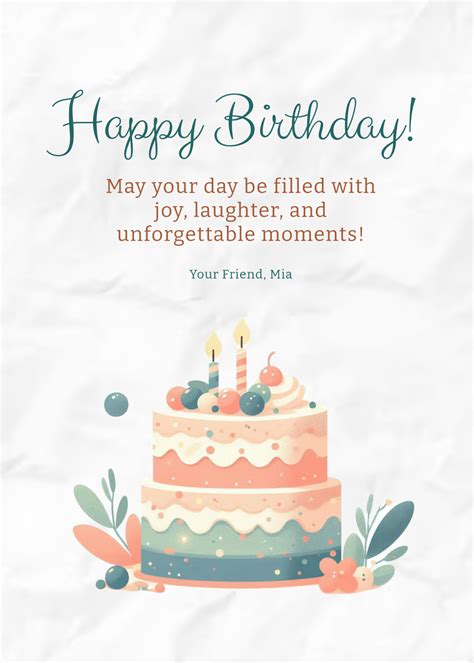 Free Birthday Template