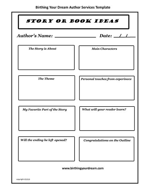 Free Book Writing Template