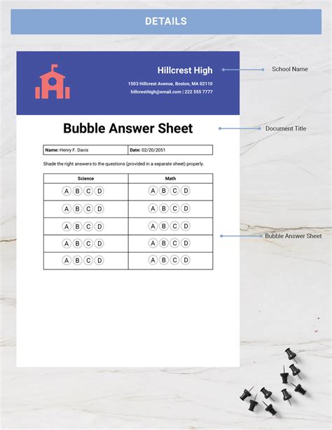 Free Bubble Answer Documents Doc