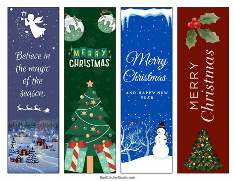 Free Christmas Bookmarks Printable