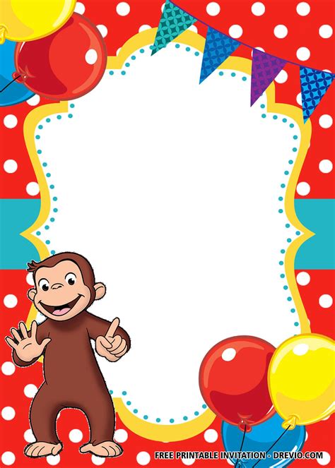 Free Curious George Invitation Template