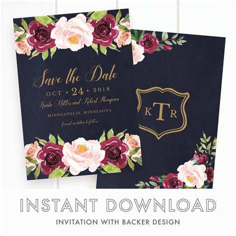 Free Customizable Save The Date Templates