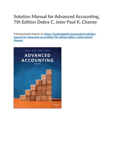 Free Download Manual Solution Advanced Accounting Debra C Jeter Reader