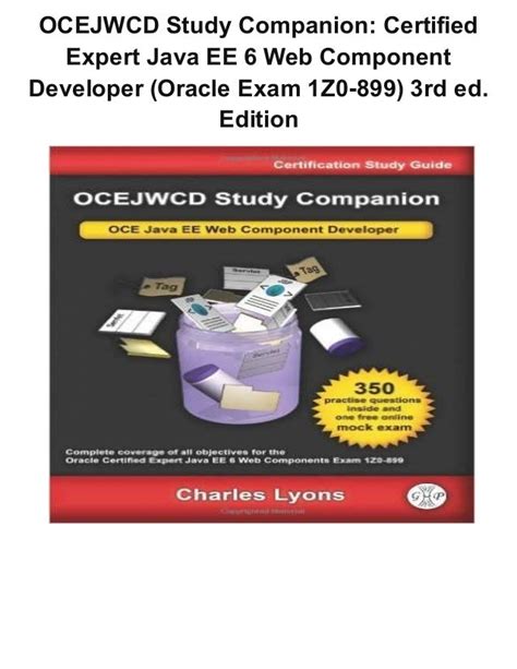 Free Download Ocejwcd Study Companion Certified Component Book PDF Kindle Editon