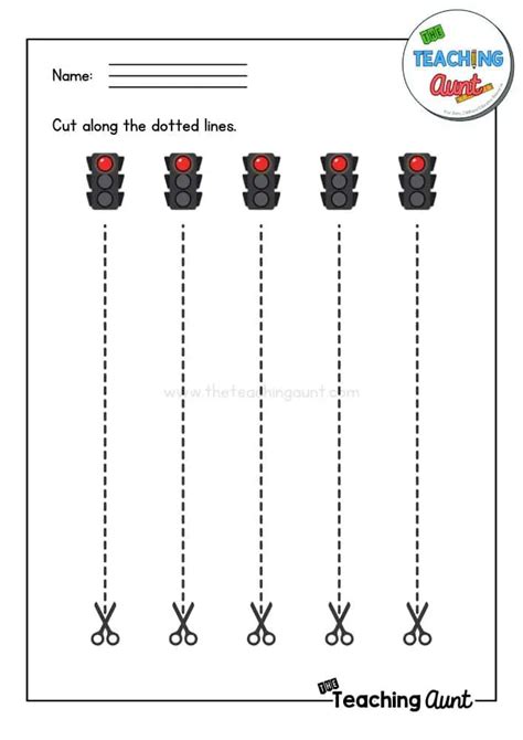 Free Easy First Cut On The Line Printables