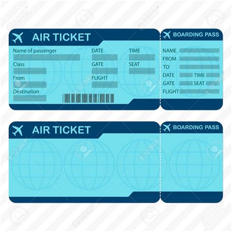 Free Editable Airline Ticket Template