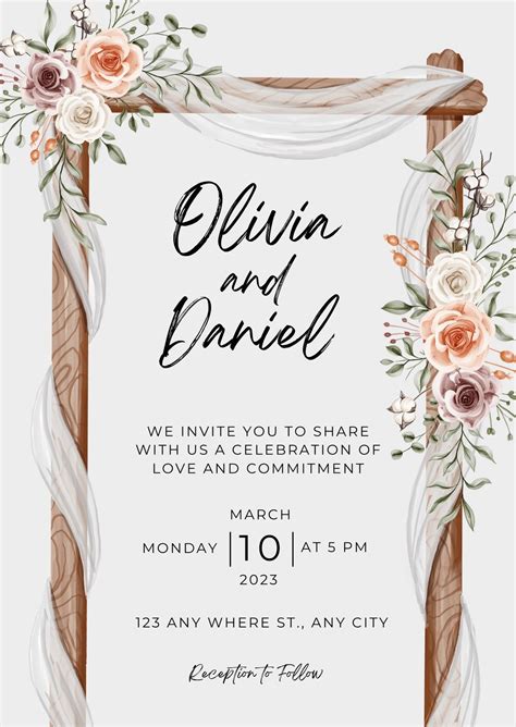 Free Editable Wedding Invitation Templates Free Download