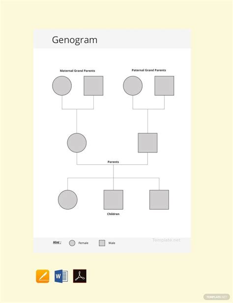 Free Genogram Template For Word
