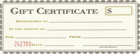 Free Gift Certificate Template